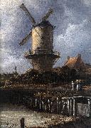 RUISDAEL, Jacob Isaackszon van The Windmill at Wijk bij Duurstede (detail) af France oil painting reproduction